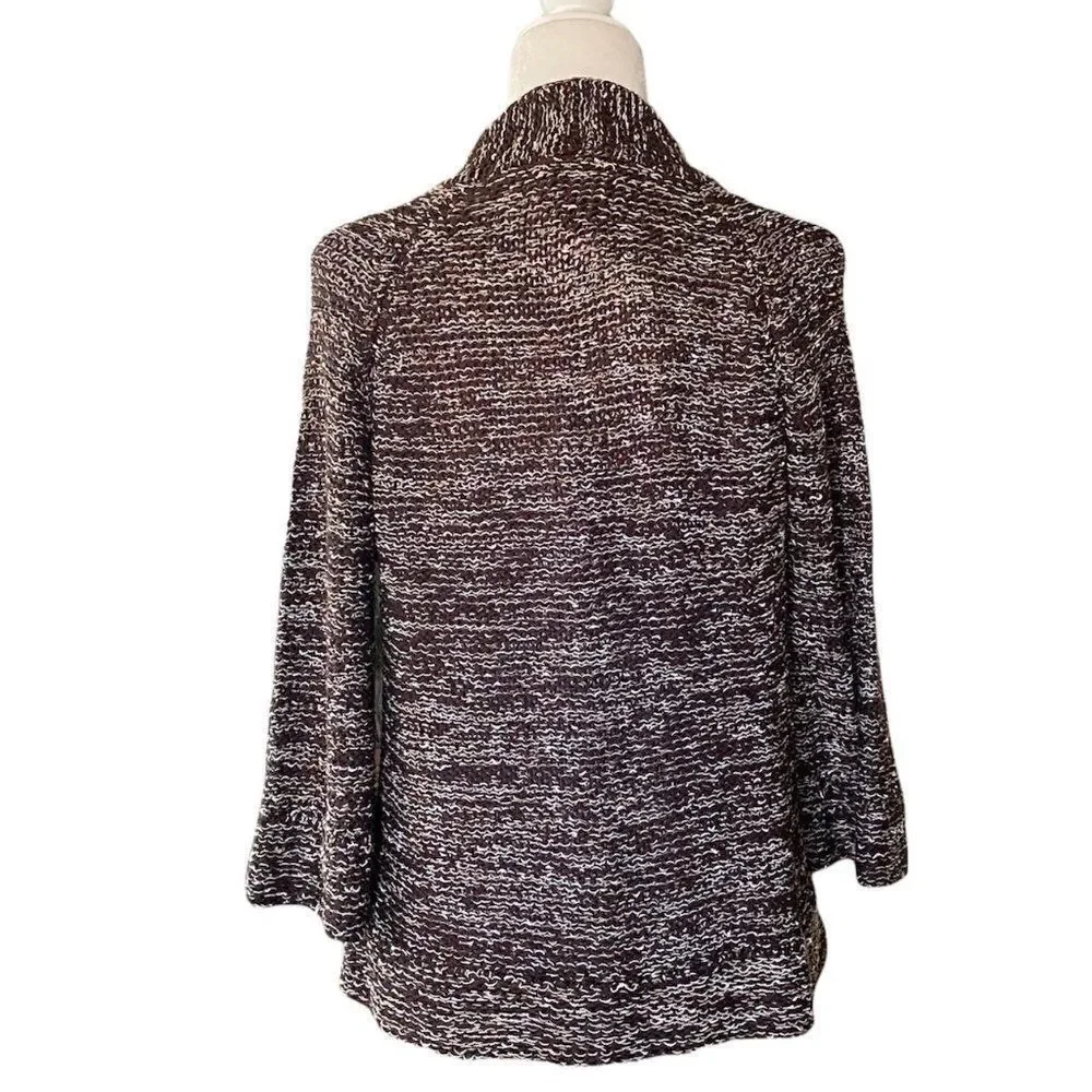 BCBG MaxArzria Brown Open Front Cardigan Sweater SZ XL